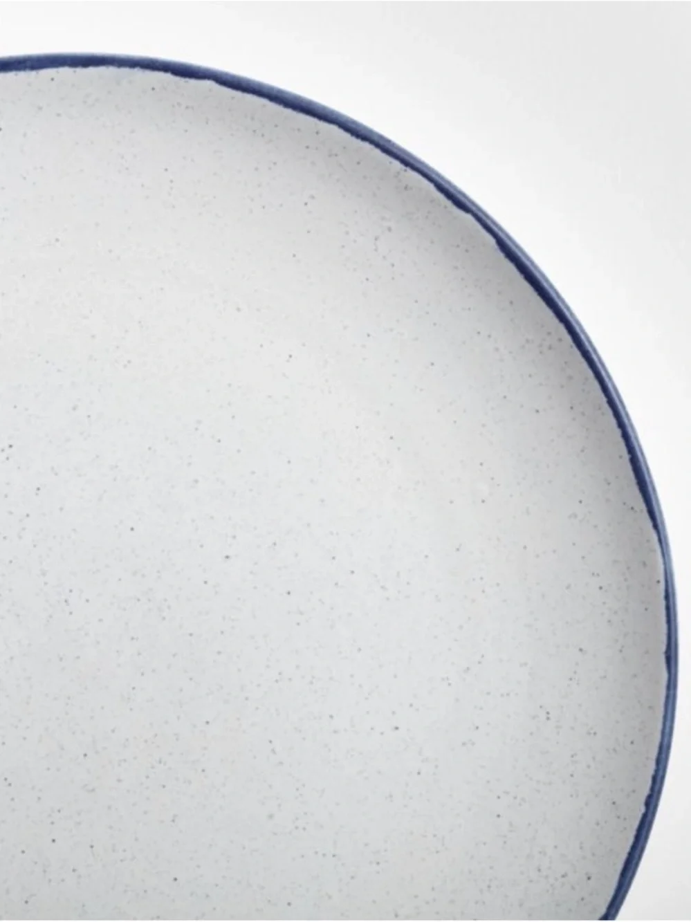 New! Crate&Barrel Lina Matte Blue Stripe Salad Plate